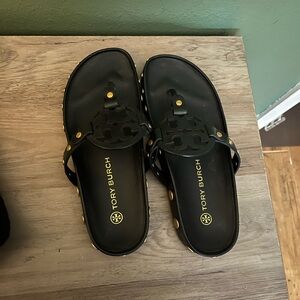 Tory Burch Black Miller Clouds Gold Details